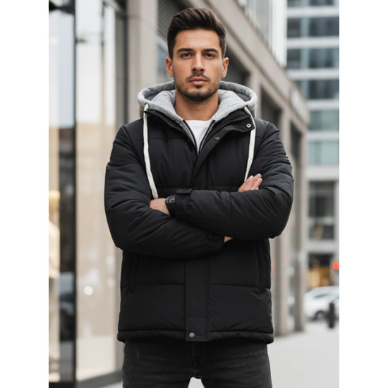 Vīriešu melna ziemas jaka Blaze Ziemas jakas