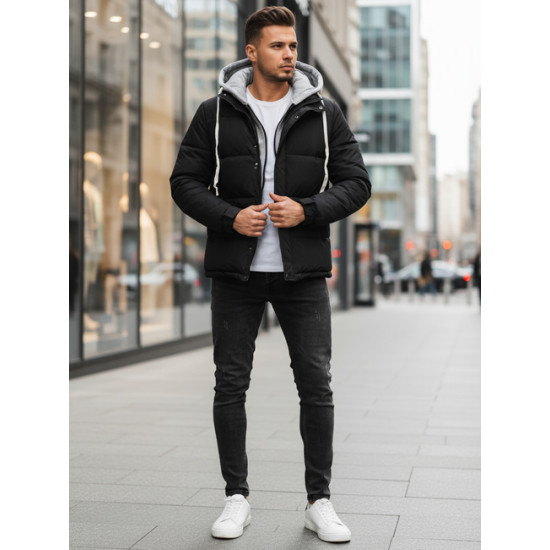 Vīriešu melna ziemas jaka Blaze Ziemas jakas