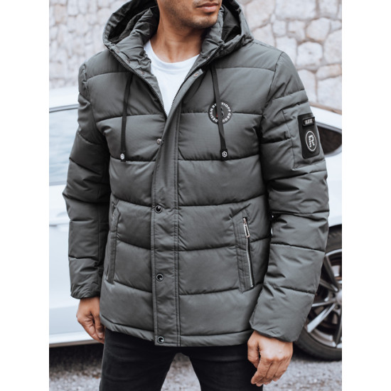 Vīriešu tumši pelēka ziemas jaka Ross