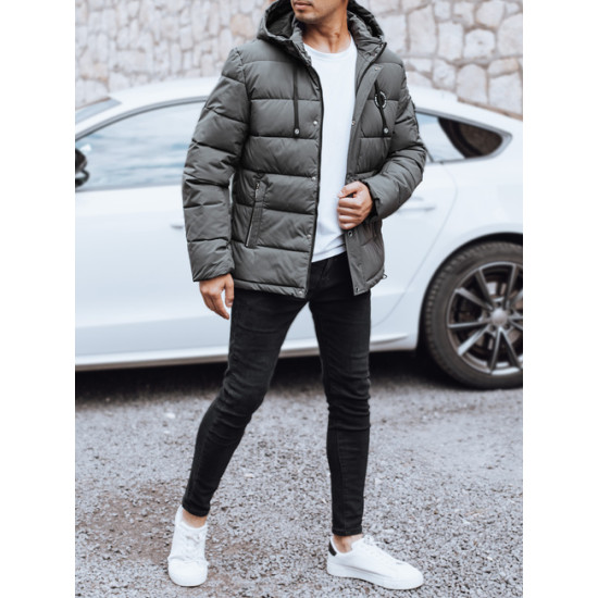 Vīriešu tumši pelēka ziemas jaka Ross