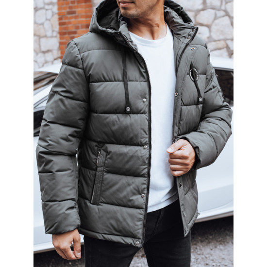 Vīriešu tumši pelēka ziemas jaka Ross