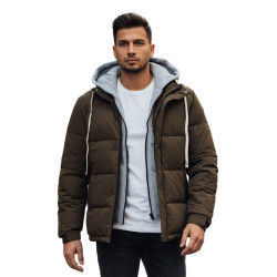 Men's dark brown winter jacket Blaze