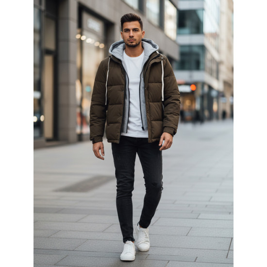 Vīriešu tumši brūna ziemas jaka Blaze