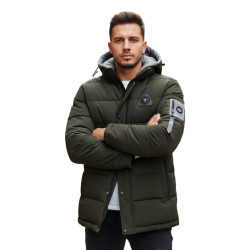 Men's dark green winter jacket Race