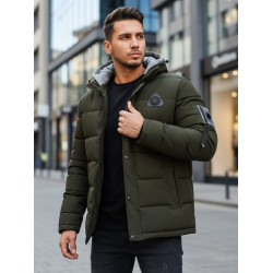Men's dark green winter jacket Race