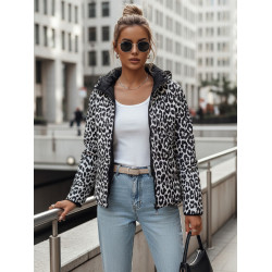 Sieviešu apgriežama melna pildīta jaka Leo