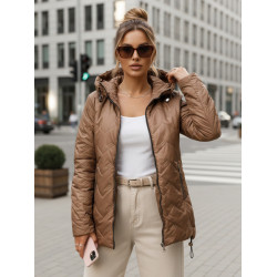 Sieviešu pildīta brūna jaka Almi