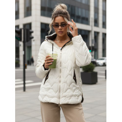 Sieviešu pildīta balta jaka Nomi
