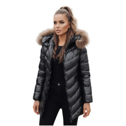 Sieviešu melna ziemas jaka Premium