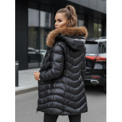 Sieviešu melna ziemas jaka Premium