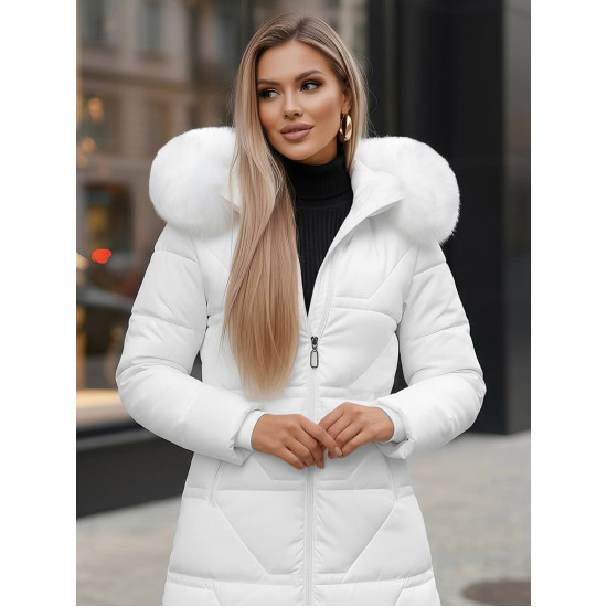 Sieviešu balts mētelis Stel JS/16M9099/281Z