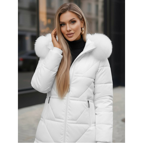 Sieviešu balts mētelis Stel JS/16M9099/281Z