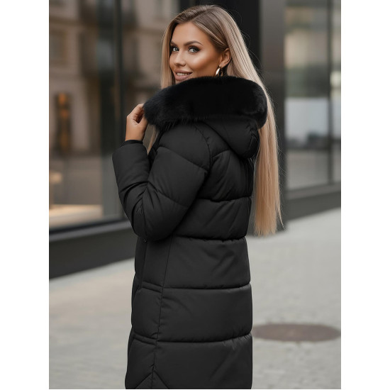 Sieviešu melns mētelis Stel JS/16M9099/392Z