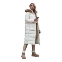 Sieviešu balta ziemas jaka Crom