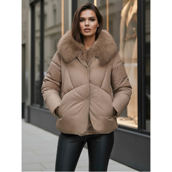 Sieviešu brūna ziemas jaka Lota