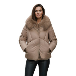 Women's brown winter jacket Lota