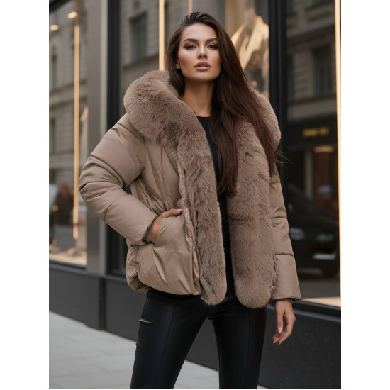 Sieviešu brūna ziemas jaka Lota