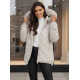 Women's light grey hooded winter jacket Levi Women's jackets