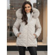 Women's light grey hooded winter jacket Levi Women's jackets