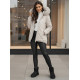 Women's light grey hooded winter jacket Levi Women's jackets