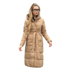 Sieviešu gaiši brūna ziemas jaka Elan