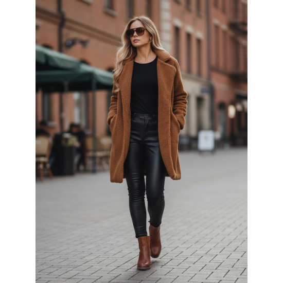 Sieviešu brūns ziemas mētelis Tara Sieviešu jakas