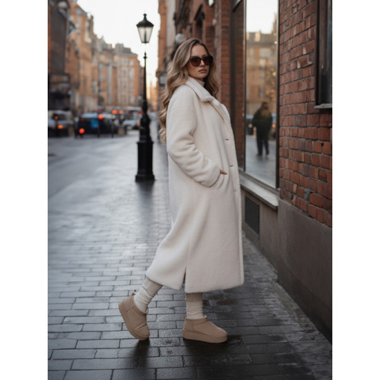 Women's long brown winter coat Fabio Women's jackets