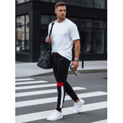 Męskie czarne spodnie casual Edma