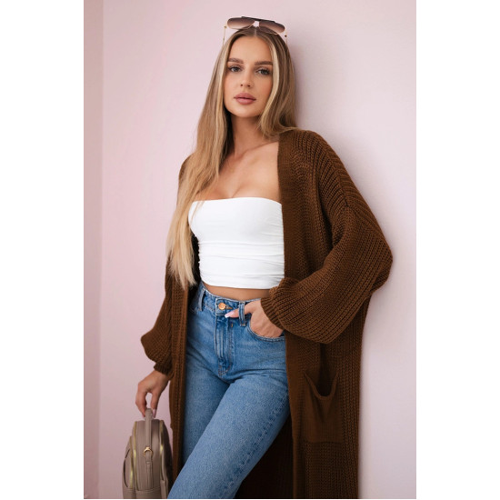 Women's Chocolate-Colored Cardigan 