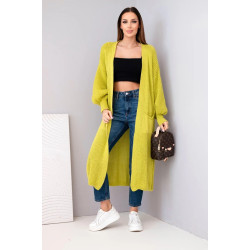 Sieviešu gaiši zaļais kardigāns „Lemon“