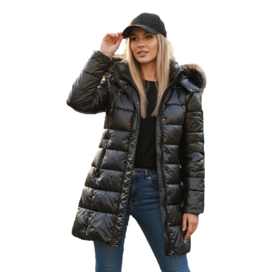 Sieviešu melna ziemas jaka Shine Sieviešu jakas