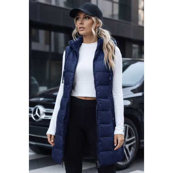 Sieviešu tumši zils izšūts vestīte Foxy Sieviešu vestes