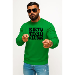 Vīriešu zaļš svīteris ar kapuci Cool Dads Club (melns)