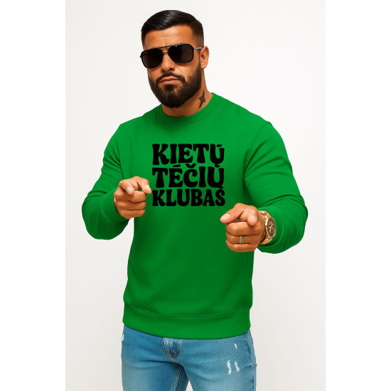 Vīriešu zaļš svīteris ar kapuci Cool Dads Club (melns)
