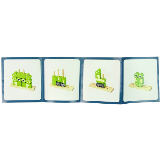 Creative Spatial Wooden Bricks 3D Frog Puzzle