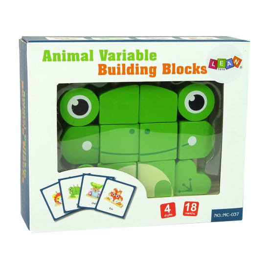 Creative Spatial Wooden Bricks 3D Frog Puzzle