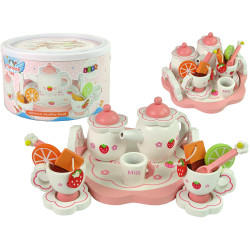 Koka tējas komplekts Rozā ziedi