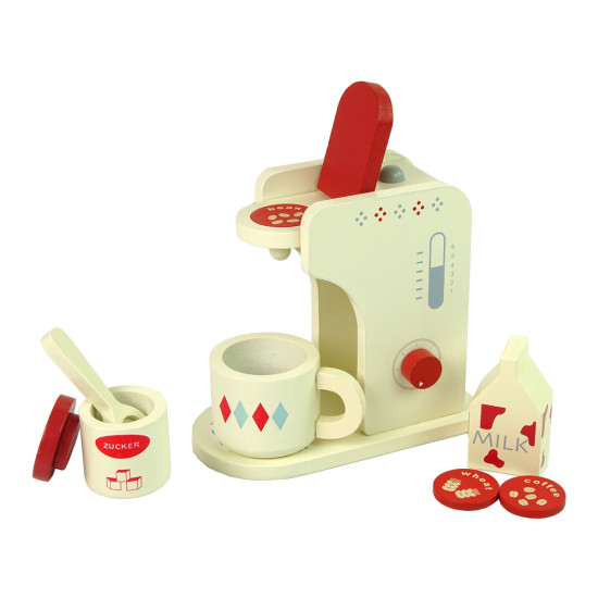 Wooden Coffee Maker Accessories Kitchen Kids