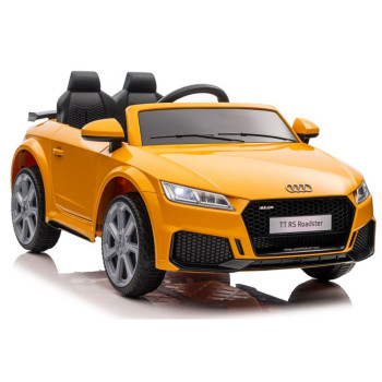 Audi TT RS dzeltenais ar akumulatoru darbināmais automobilis
