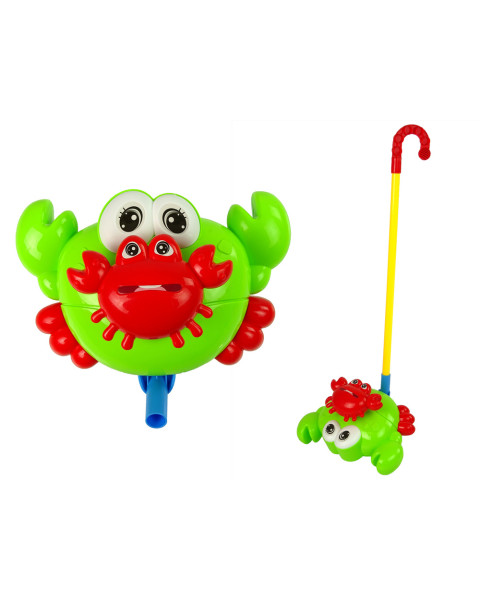 Zaļā push rotaļlieta bērniem Krabis