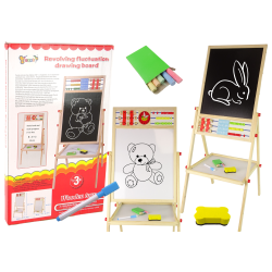 Koka mācību dēlis 2in1