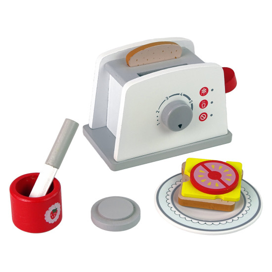 Wooden Toaster Breakfast Accessories Knob For Kids