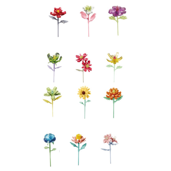 Construction Blocks Single Decorative Flower 71-106 pcs.