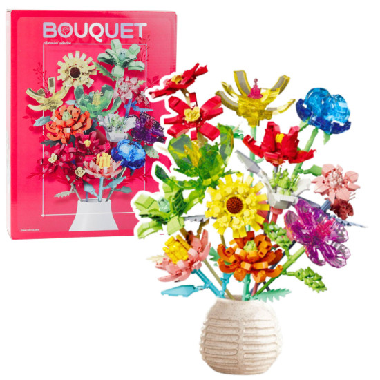 Construction Blocks Flower Bouquet Composition 1001 pcs.