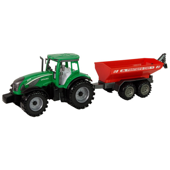 Green Tractor with Red Trailer Fractal Drive