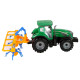 Green Tractor with Orange and Blue Rake Friction Drive