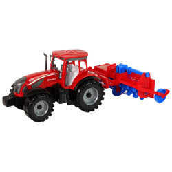 Red Tractor with Plough Friction Drive