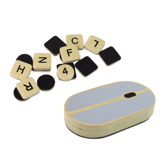 Wooden Blackboard Laptop Chalk