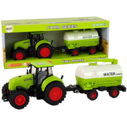 Traktors un piekabe ar lieliem riteņiem Green Farm