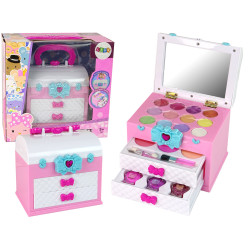 Skaistumkopšanas komplekts koferī rozā balta